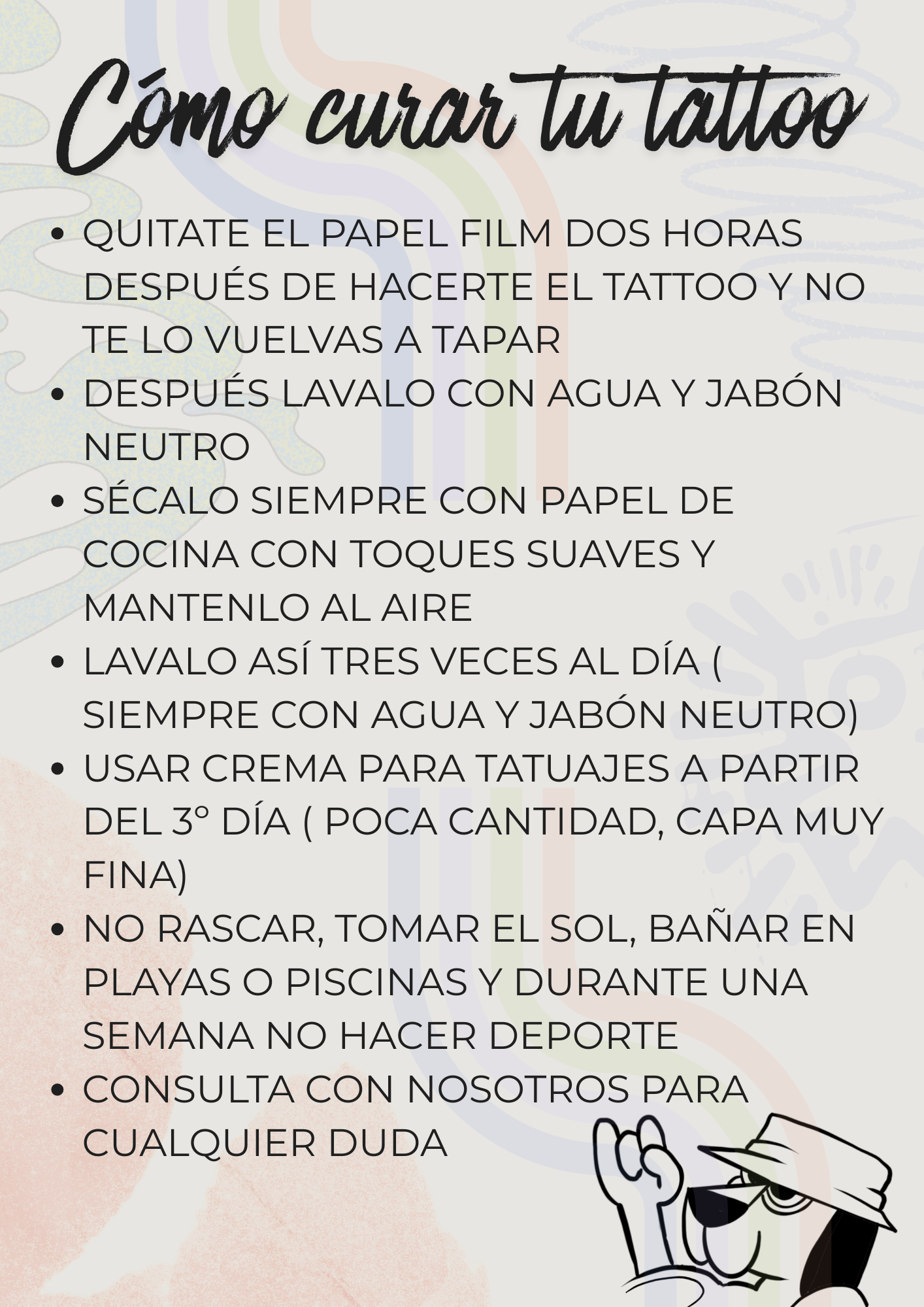 Cuidados del tatuaje en español